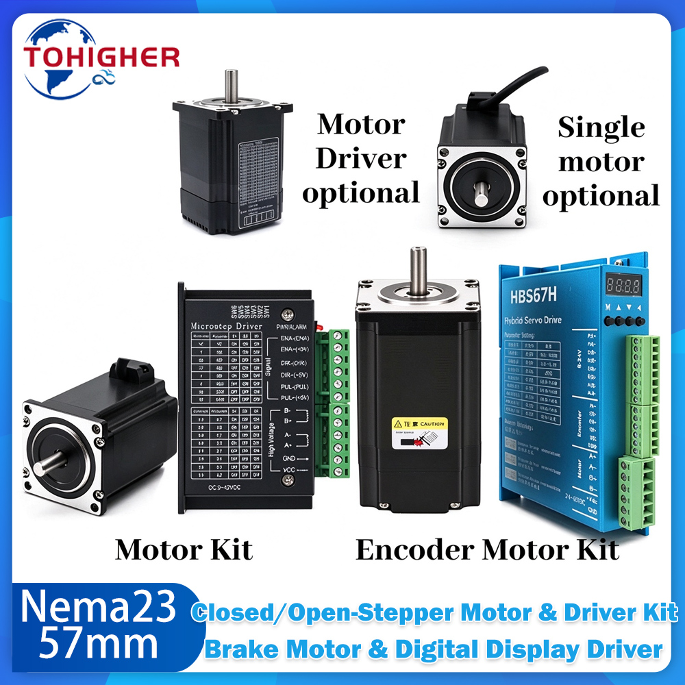 Kit de moteur pas à pas Nema23 - Nema 23 Closed Loop Stepper Motor Driver Kit avis et prix