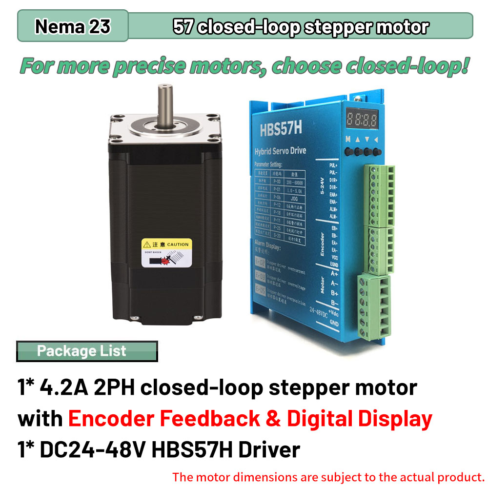 Kit de moteur pas à pas Nema23 - Nema 23 Closed Loop Stepper Motor Driver Kit avis et prix